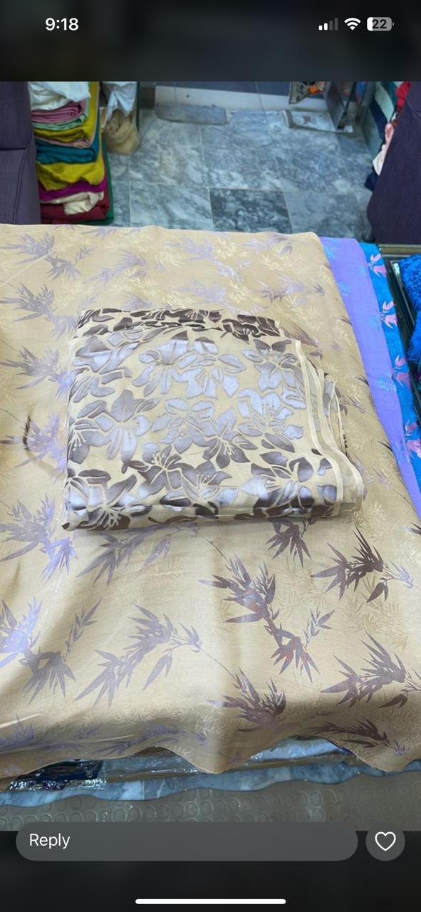 Pure Chanapati 2-Piece Suit – 2.5 Gaz Chanapati Shirt & 2.5 Gaz Broshia Dupatta (Dyeable)