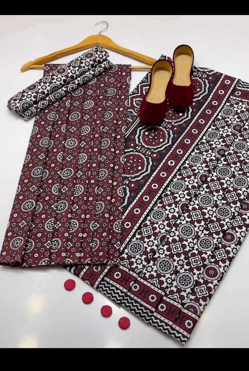 Ajrak cotton suits