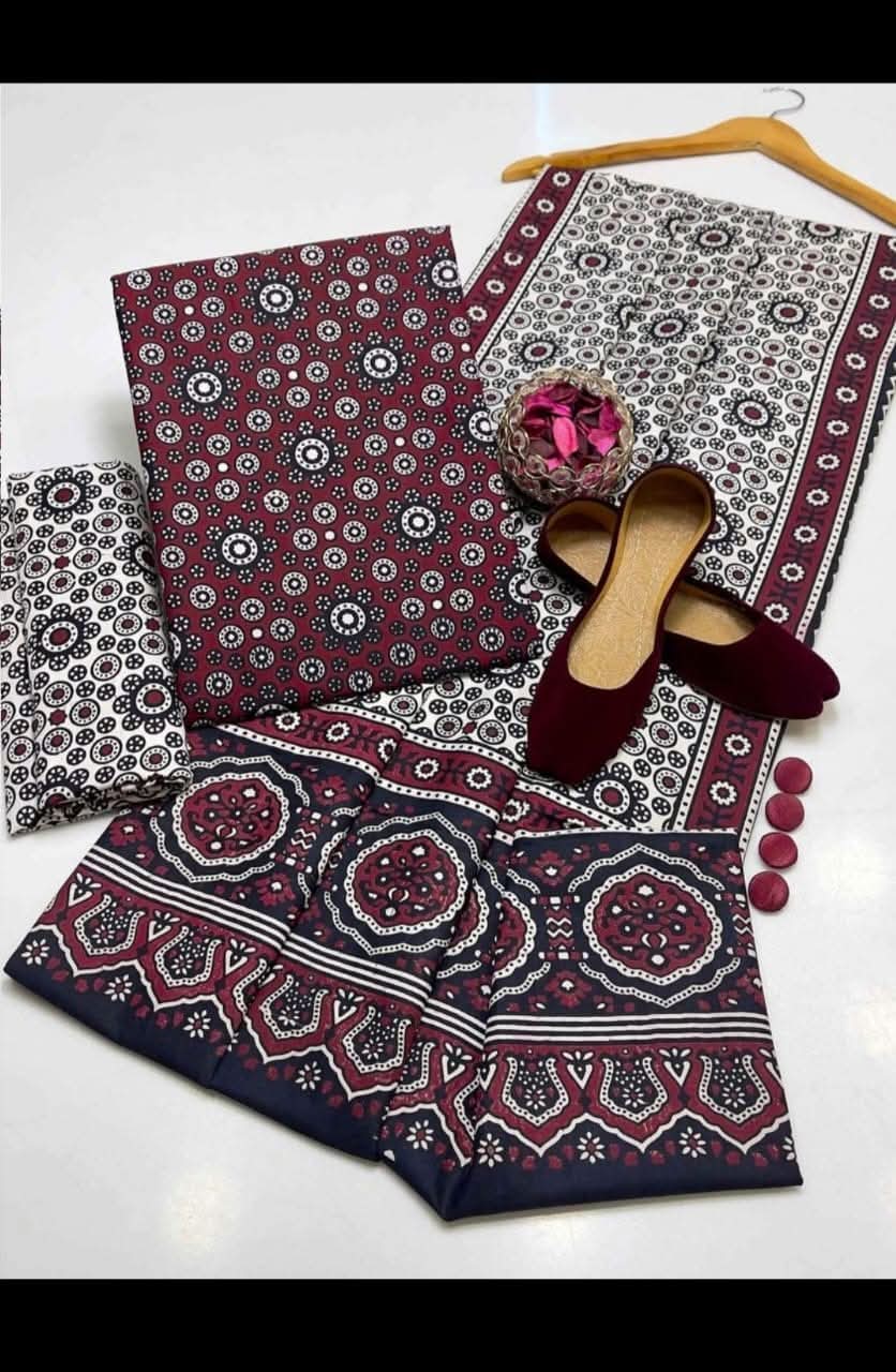 Ajrak cotton suits