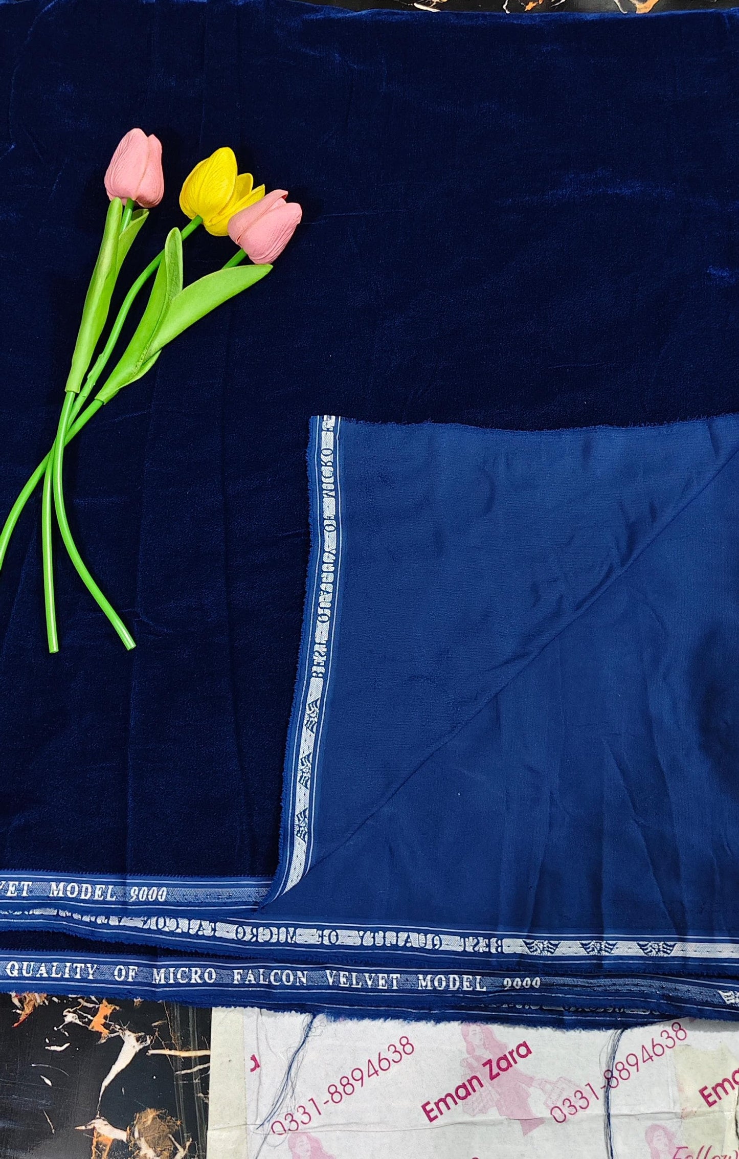Zara Branded Soft falcon 9000 micro Velvet Fabric – Premium Unstitched (4.5 Yards)