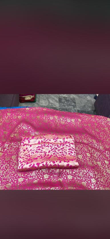 Pure Chanapati 2-Piece Suit – 2.5 Gaz Chanapati Shirt & 2.5 Gaz Broshia Dupatta (Dyeable)